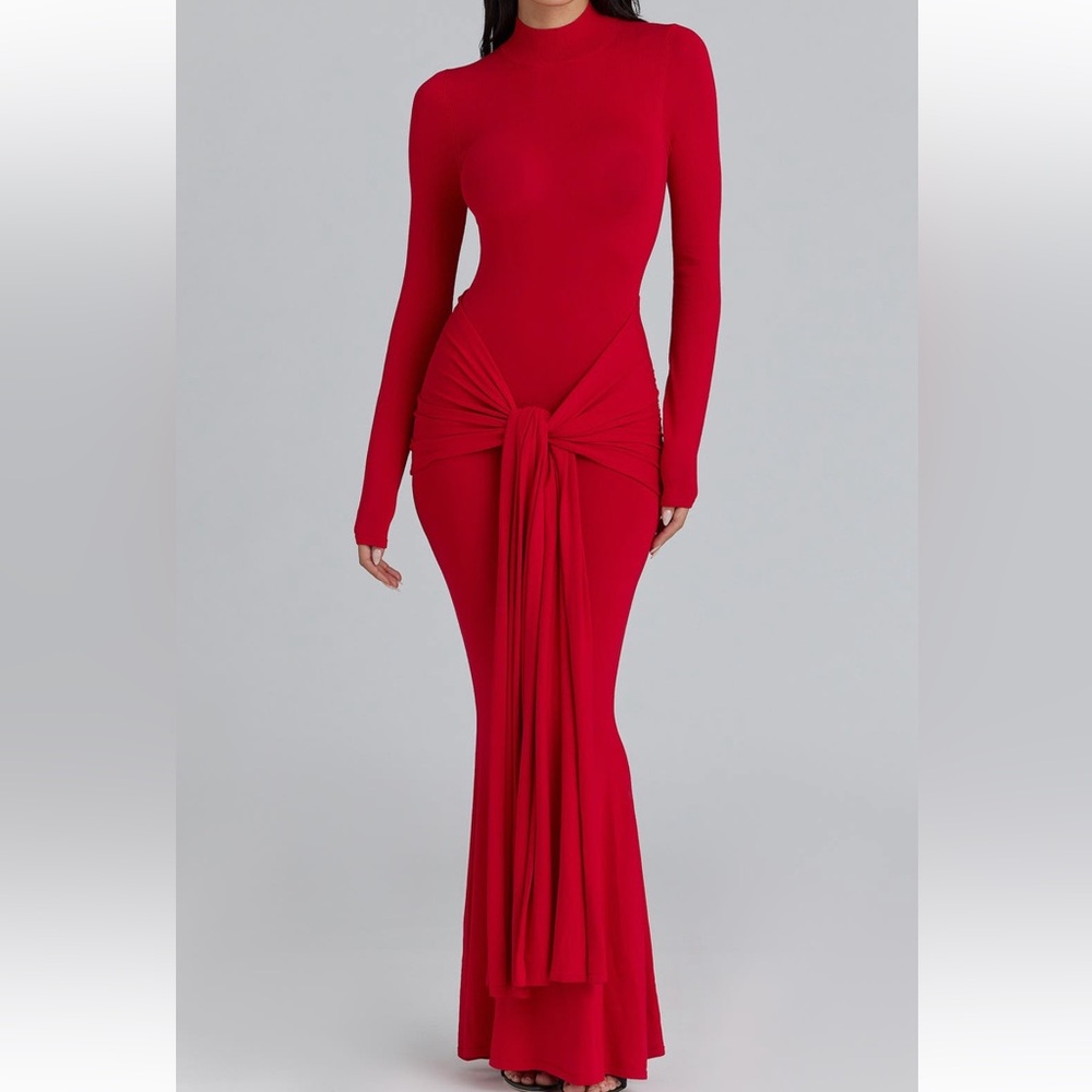 House of CB Imogen Drape Mermaid Dress Medium *holiday*